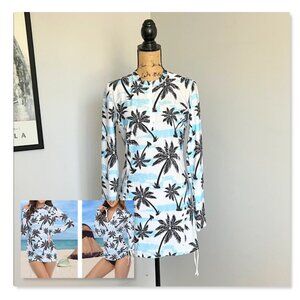 HISKYWIN Surf Dress/Swimsuit Top UPF 50+ Rash Guard w/Thumbholes Sz M NWT
